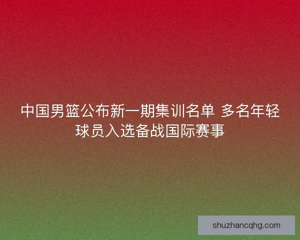 中国男篮公布新一期集训名单 多名年轻球员入选备战国际赛事