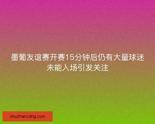 墨葡友谊赛开赛15分钟后仍有大量球迷未能入场引发关注
